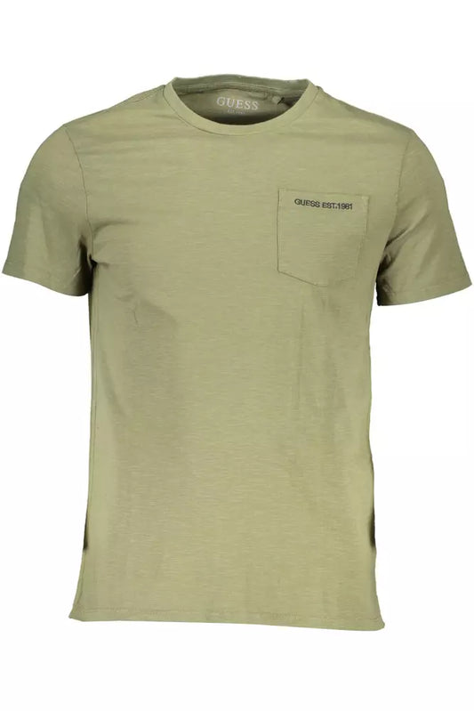 Green Cotton Men T-Shirt - GLAMHUB BOUTIQUE 