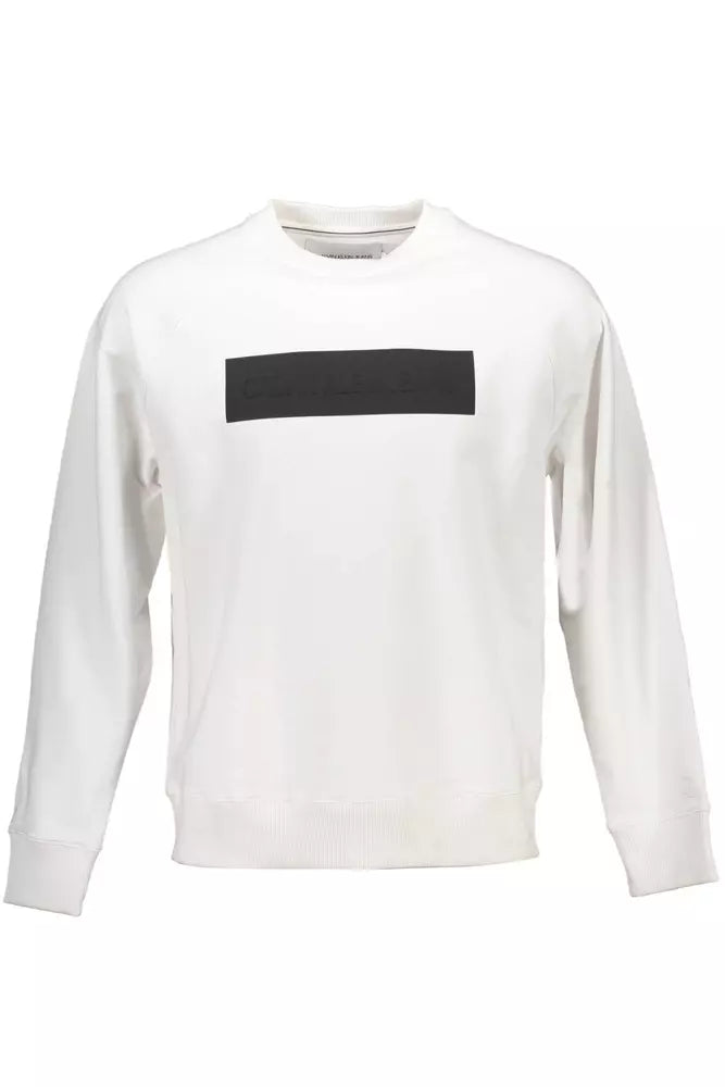 White Cotton Men Sweater - GLAMHUB BOUTIQUE 