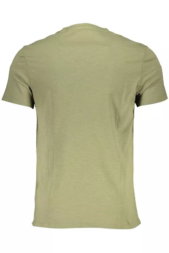 Green Cotton Men T-Shirt - GLAMHUB BOUTIQUE 