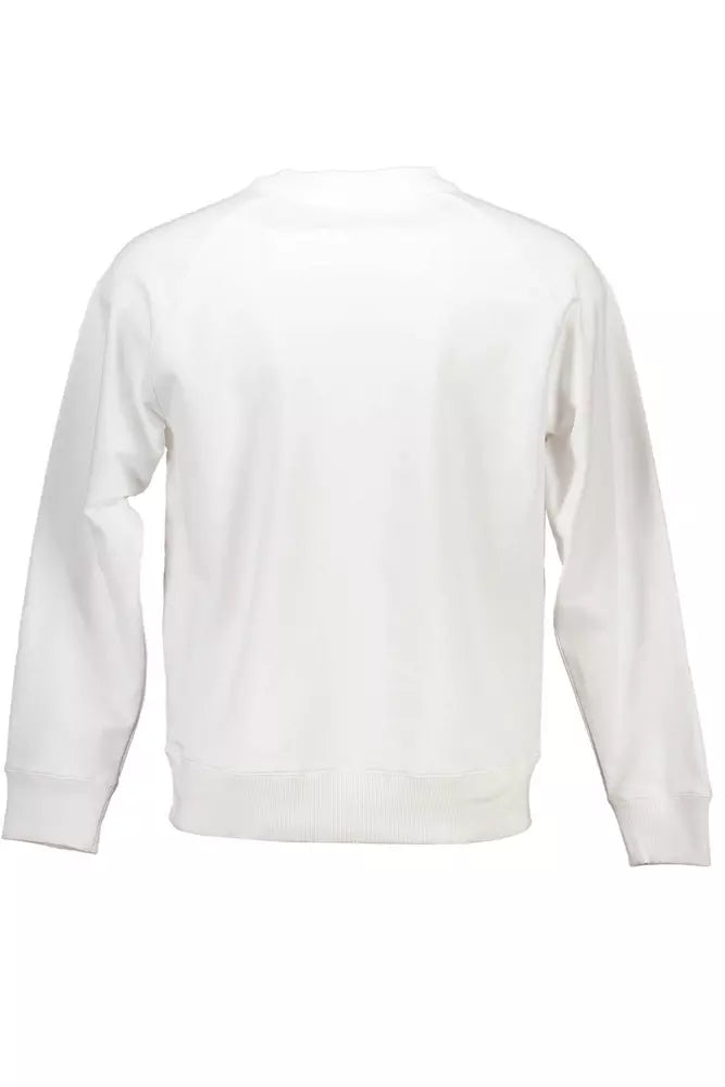 White Cotton Men Sweater - GLAMHUB BOUTIQUE 