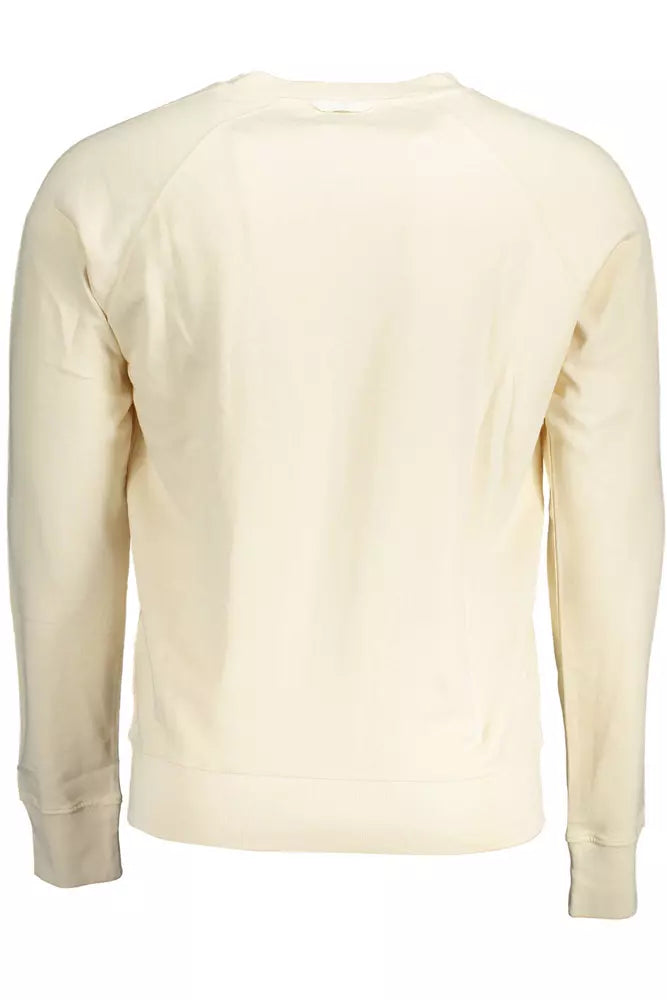 Beige Cotton Men Sweater - GlamHub Luxury and Icon Brand Clothing