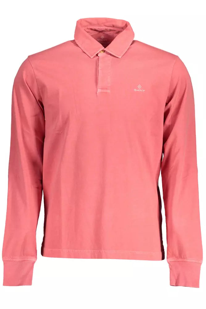 Red Cotton Men Polo Shirt - GlamHub Luxury and Icon Brand Clothing