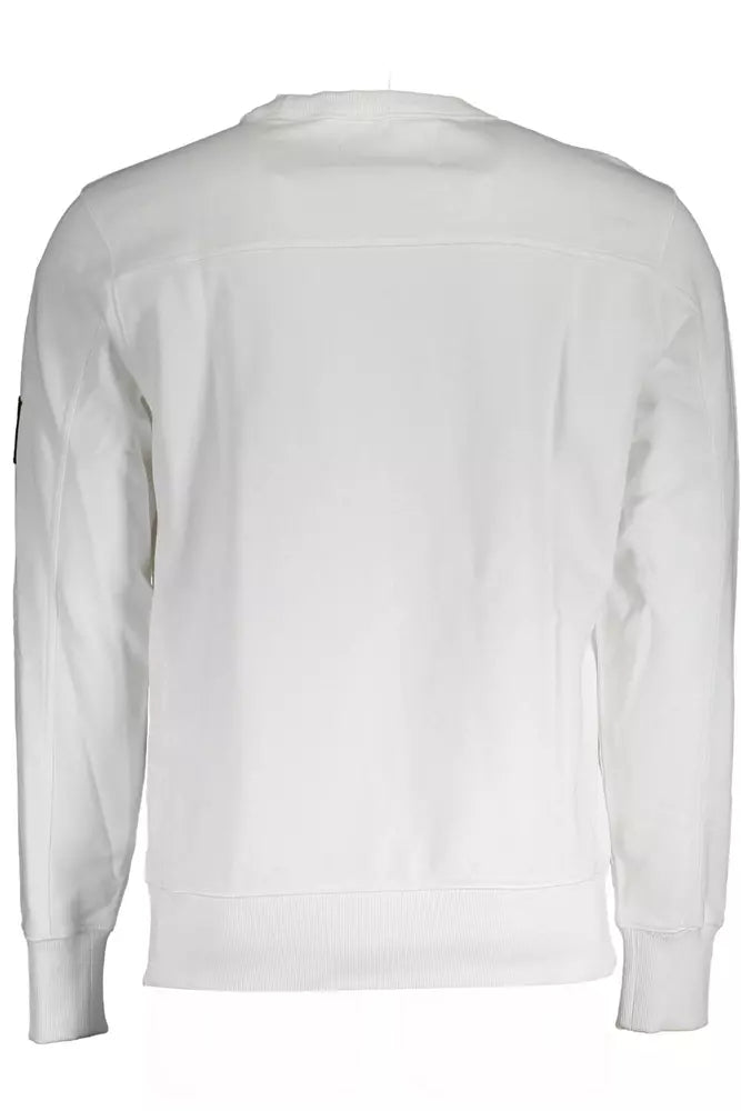 White Cotton Men Sweater - GLAMHUB BOUTIQUE 