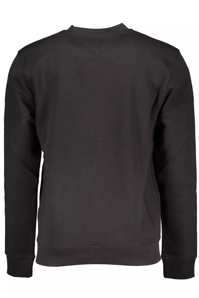 Black Cotton Men Sweater - GLAMHUB BOUTIQUE 