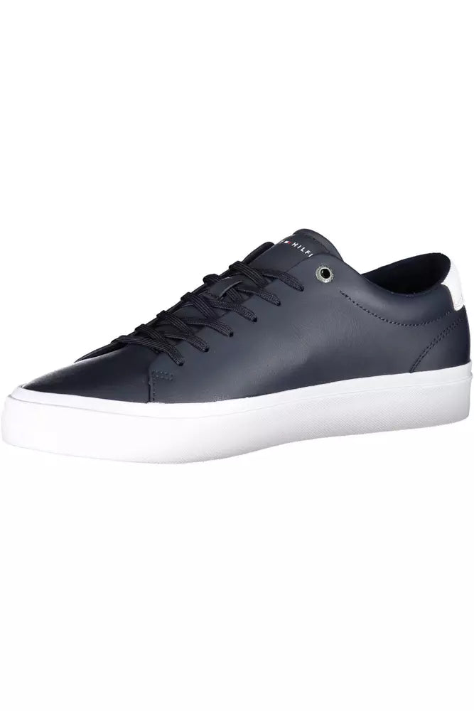 Blue Leather Men Sneaker - GLAMHUB BOUTIQUE 