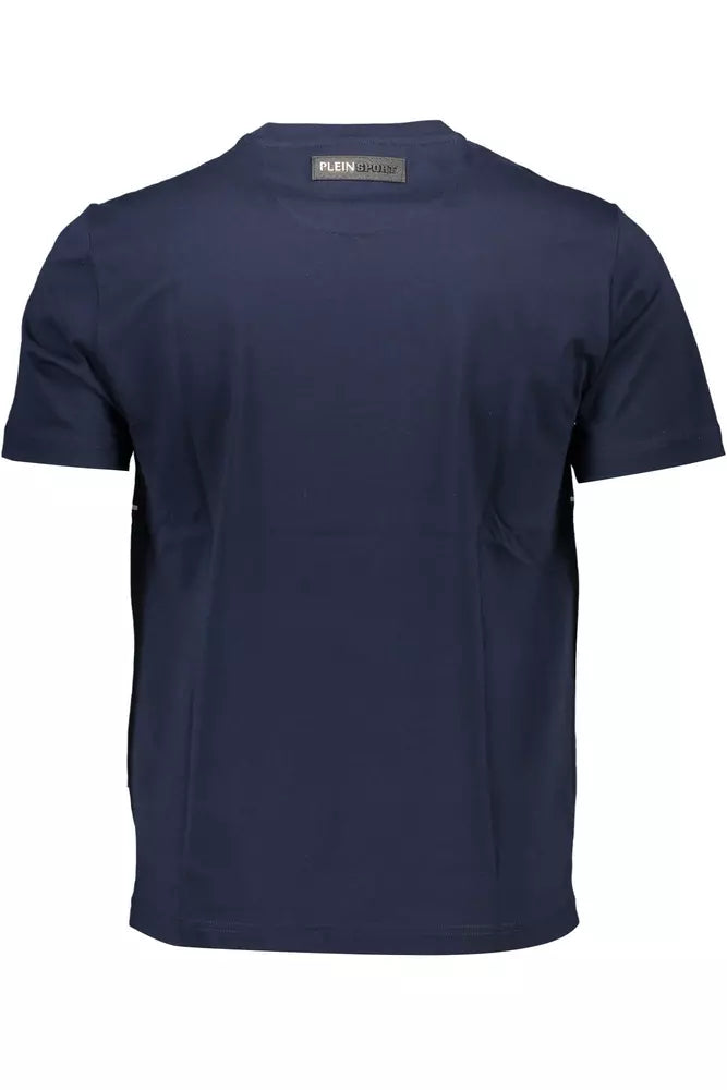 Blaues Herren-T-Shirt aus Baumwolle