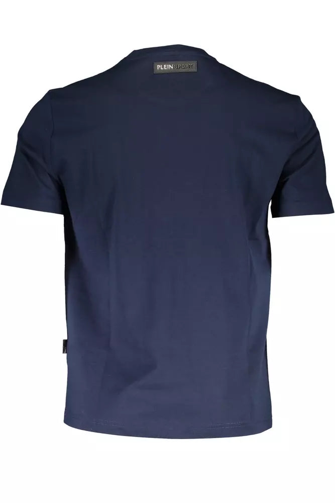 Blaues Herren-T-Shirt aus Baumwolle