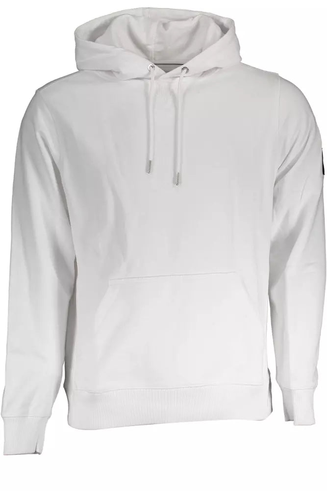 White Cotton Men Sweatshirt - GLAMHUB BOUTIQUE 