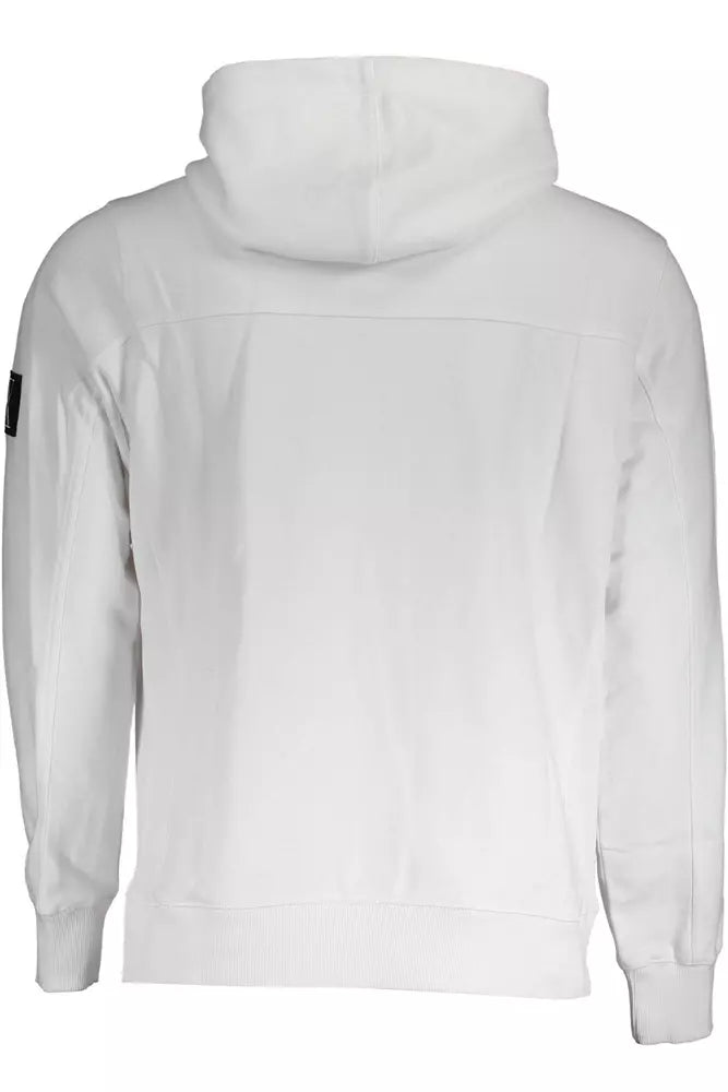 White Cotton Men Sweatshirt - GLAMHUB BOUTIQUE 