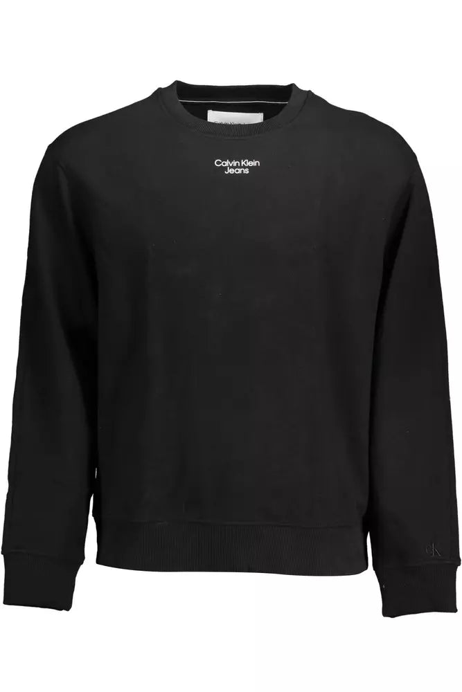 Black Cotton Men Sweater - GLAMHUB BOUTIQUE 