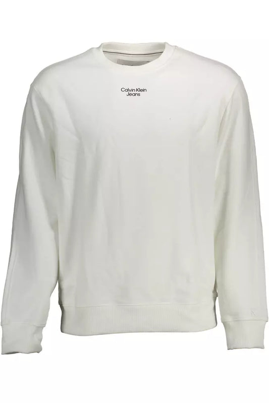 White Cotton Men Sweater - GLAMHUB BOUTIQUE 