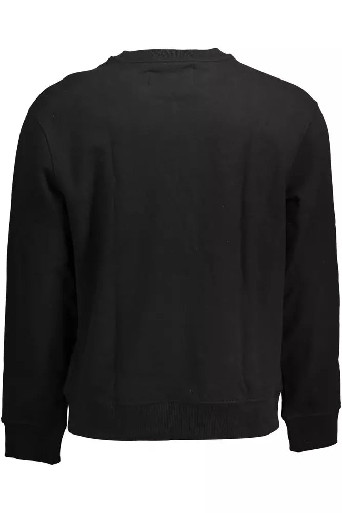 Black Cotton Men Sweater - GLAMHUB BOUTIQUE 