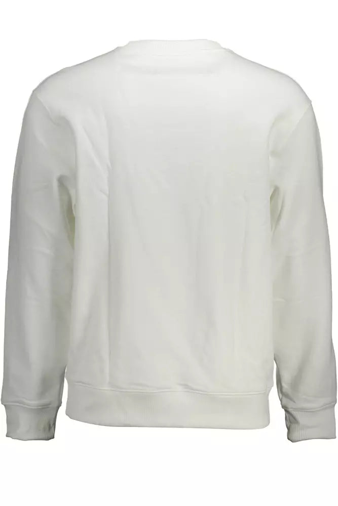 White Cotton Men Sweater - GLAMHUB BOUTIQUE 