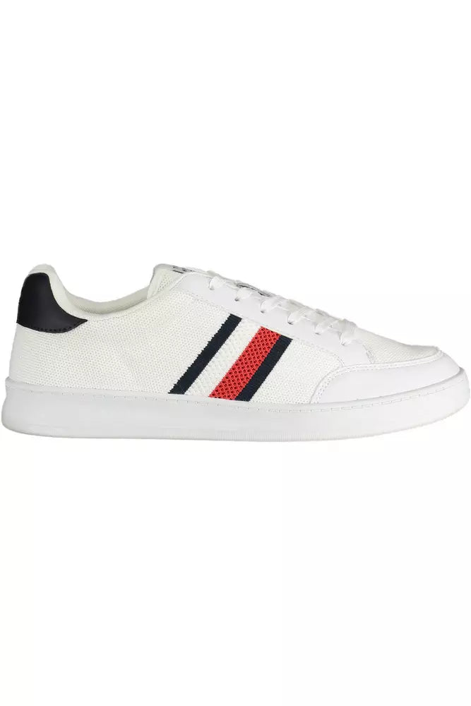 White Polyester Men Sneaker - GLAMHUB BOUTIQUE 