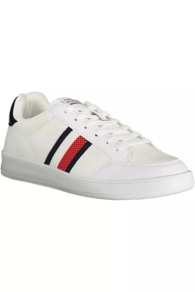 White Polyester Men Sneaker - GLAMHUB BOUTIQUE 