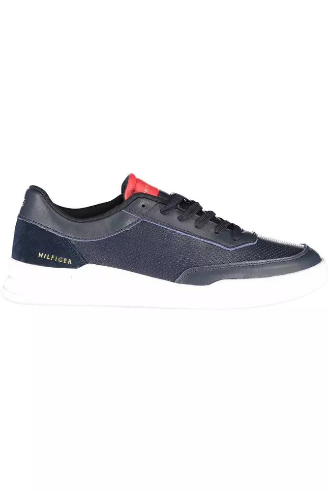 Blue Leather Men Sneaker - GLAMHUB BOUTIQUE 