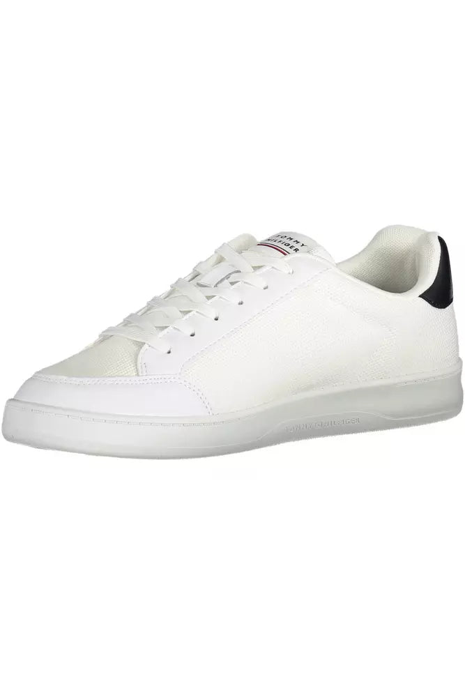 White Polyester Men Sneaker - GLAMHUB BOUTIQUE 