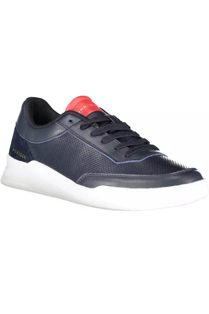 Blue Leather Men Sneaker - GLAMHUB BOUTIQUE 