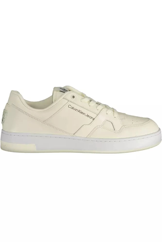 White Leather Men Sneaker - GLAMHUB BOUTIQUE 