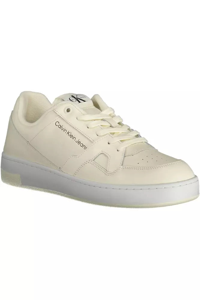 White Leather Men Sneaker - GLAMHUB BOUTIQUE 