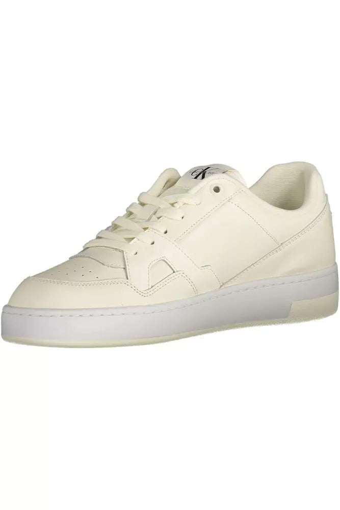 White Leather Men Sneaker - GLAMHUB BOUTIQUE 