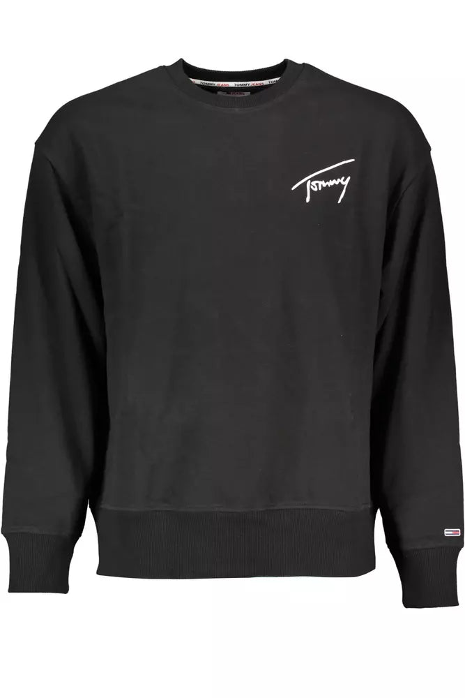 Black Cotton Men Sweater - GLAMHUB BOUTIQUE 