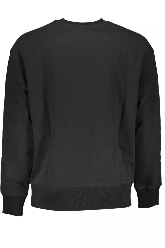 Black Cotton Men Sweater - GLAMHUB BOUTIQUE 