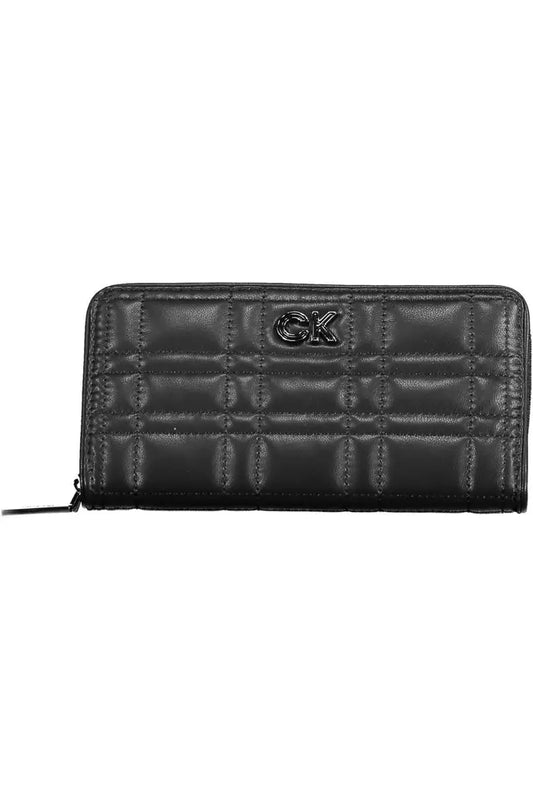 Black Polyester Women Wallet - GLAMHUB BOUTIQUE 