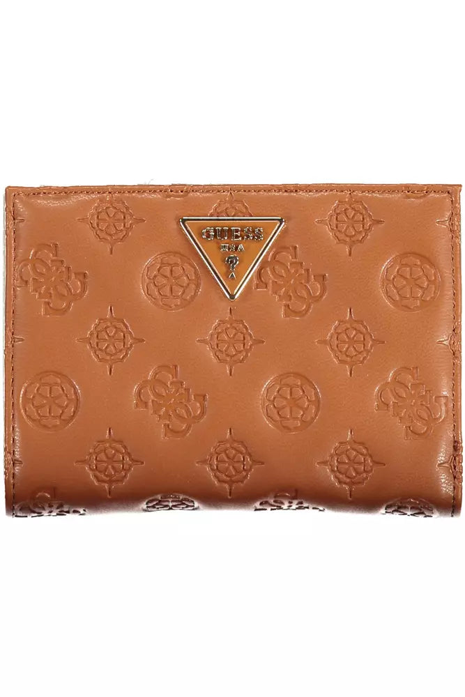 Brown Polyethylene Women Wallet - GLAMHUB BOUTIQUE 