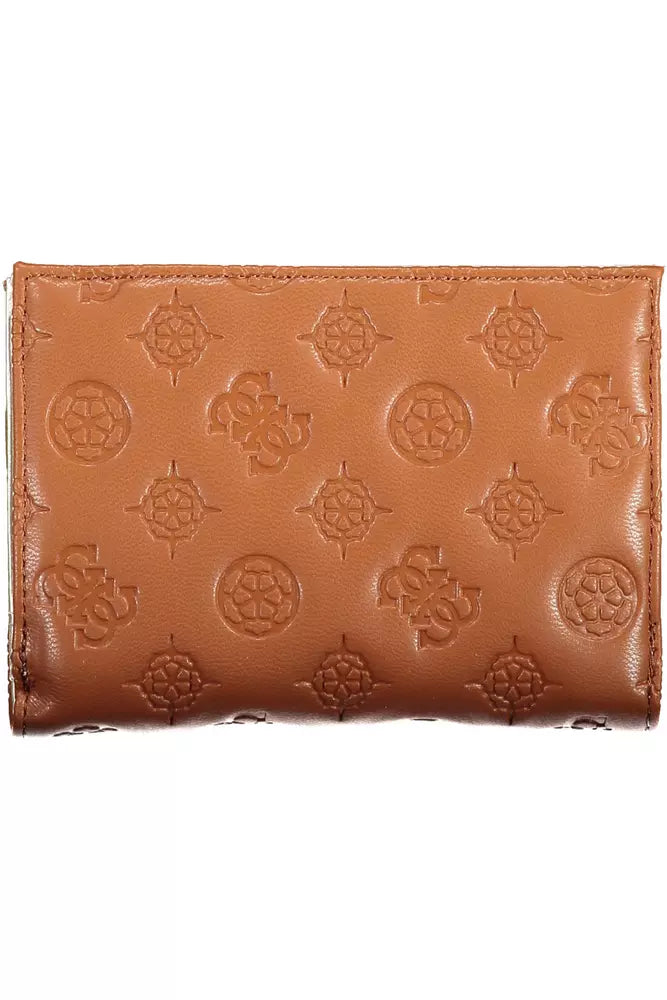 Brown Polyethylene Women Wallet - GLAMHUB BOUTIQUE 