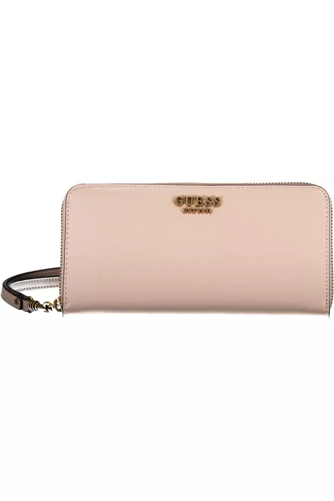 Pink Polyethylene Women Wallet - GLAMHUB BOUTIQUE 