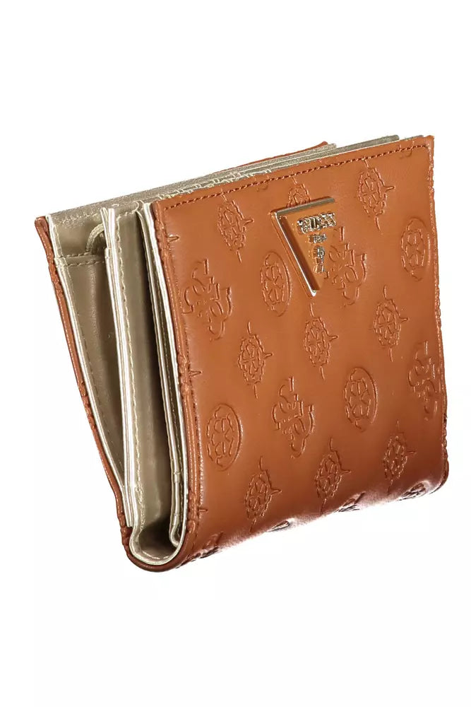 Brown Polyethylene Women Wallet - GLAMHUB BOUTIQUE 