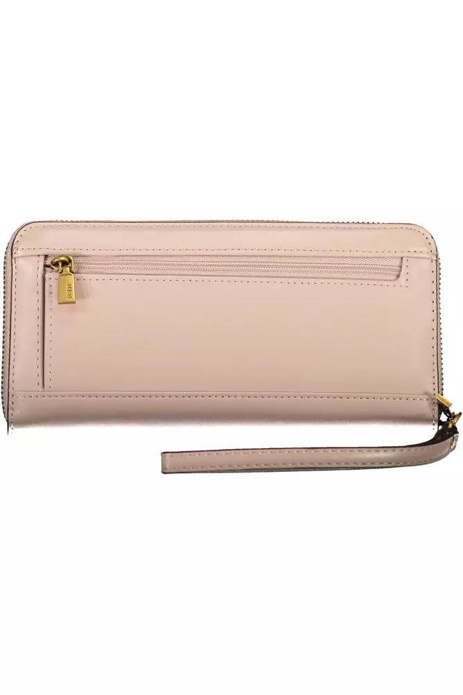 Pink Polyethylene Women Wallet - GLAMHUB BOUTIQUE 