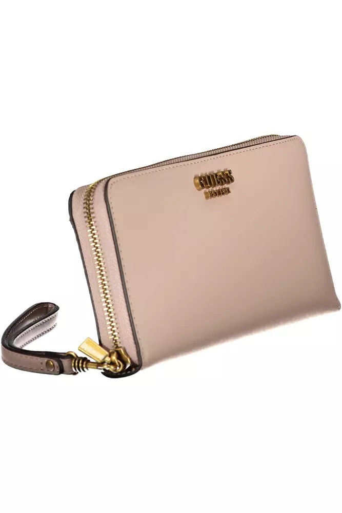 Pink Polyethylene Women Wallet - GLAMHUB BOUTIQUE 