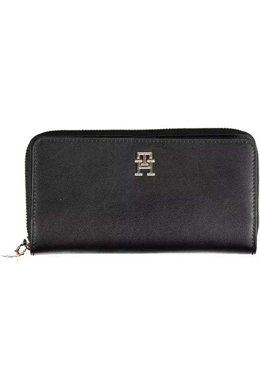 Black Polyethylene Women Wallet - GLAMHUB BOUTIQUE 