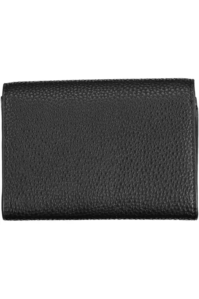 Black Polyethylene Women Wallet - GLAMHUB BOUTIQUE 