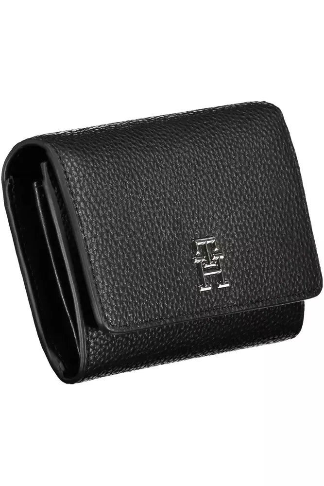 Black Polyethylene Women Wallet - GLAMHUB BOUTIQUE 