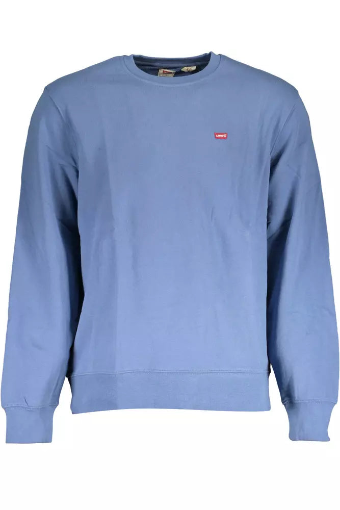 Blue Cotton Men Sweater - GLAMHUB BOUTIQUE 