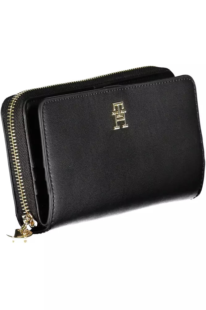 Black Polyethylene Women Wallet - GLAMHUB BOUTIQUE 