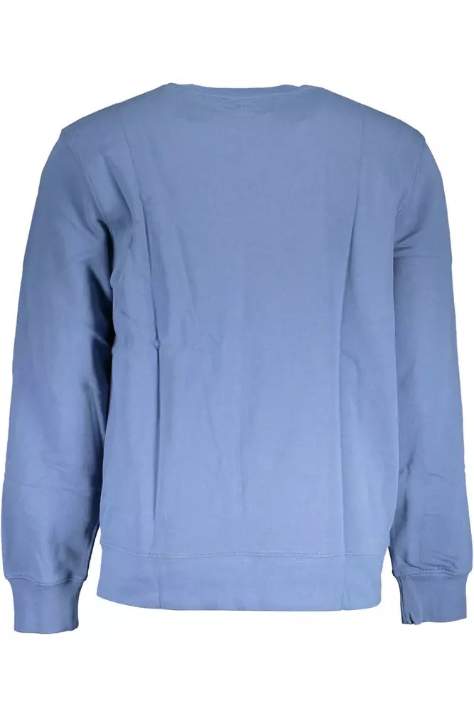 Blue Cotton Men Sweater - GLAMHUB BOUTIQUE 