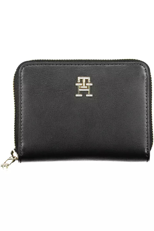 Black Polyethylene Women Wallet - GLAMHUB BOUTIQUE 