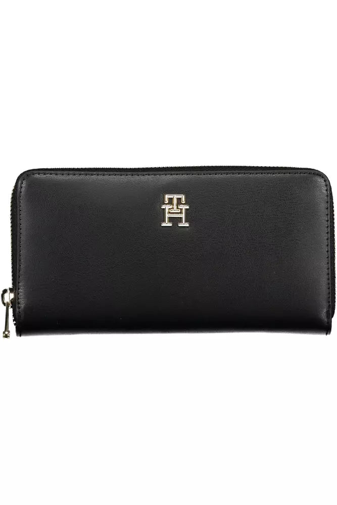 Black Polyethylene Women Wallet - GLAMHUB BOUTIQUE 