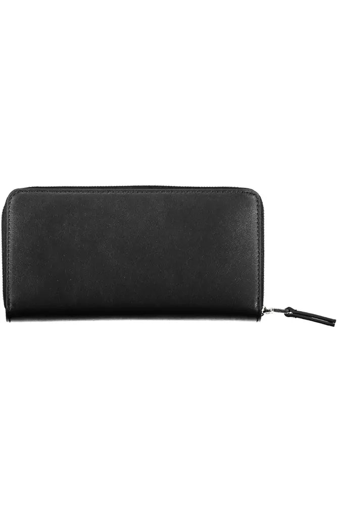 Black Polyethylene Women Wallet - GLAMHUB BOUTIQUE 