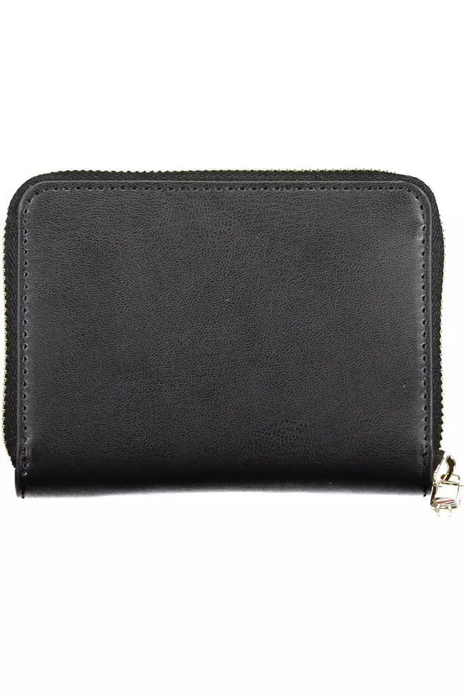 Black Polyethylene Women Wallet - GLAMHUB BOUTIQUE 