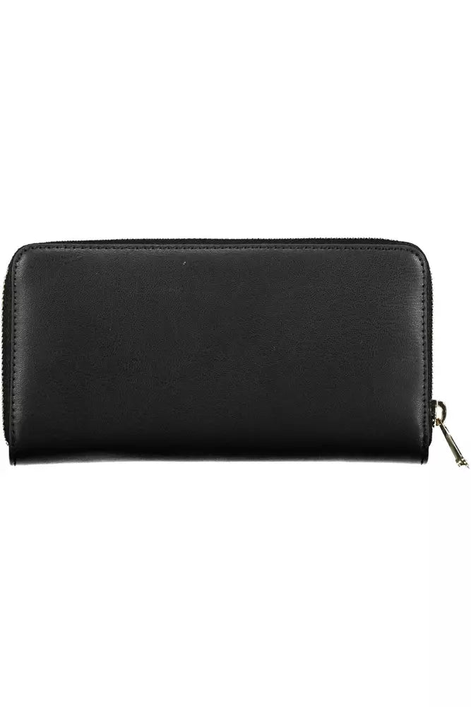 Black Polyethylene Women Wallet - GLAMHUB BOUTIQUE 