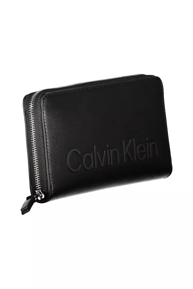 Black Polyethylene Women Wallet - GLAMHUB BOUTIQUE 