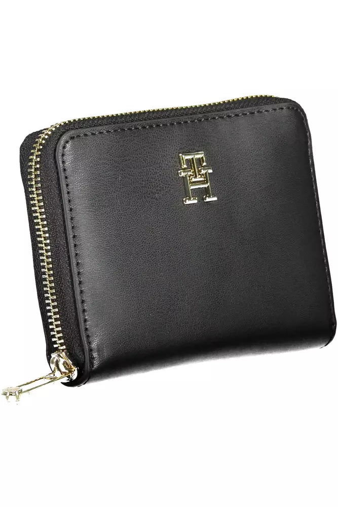 Black Polyethylene Women Wallet - GLAMHUB BOUTIQUE 