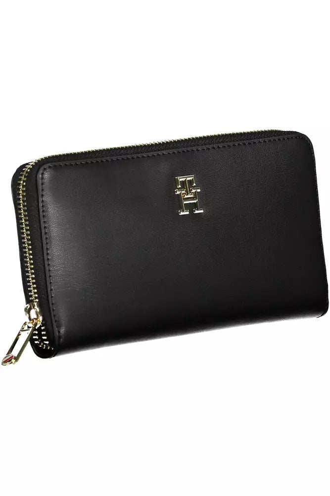 Black Polyethylene Women Wallet - GLAMHUB BOUTIQUE 