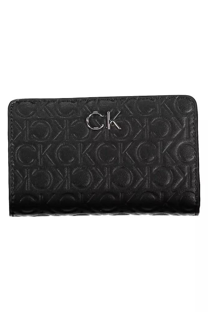 Black Polyester Women Wallet - GLAMHUB BOUTIQUE 