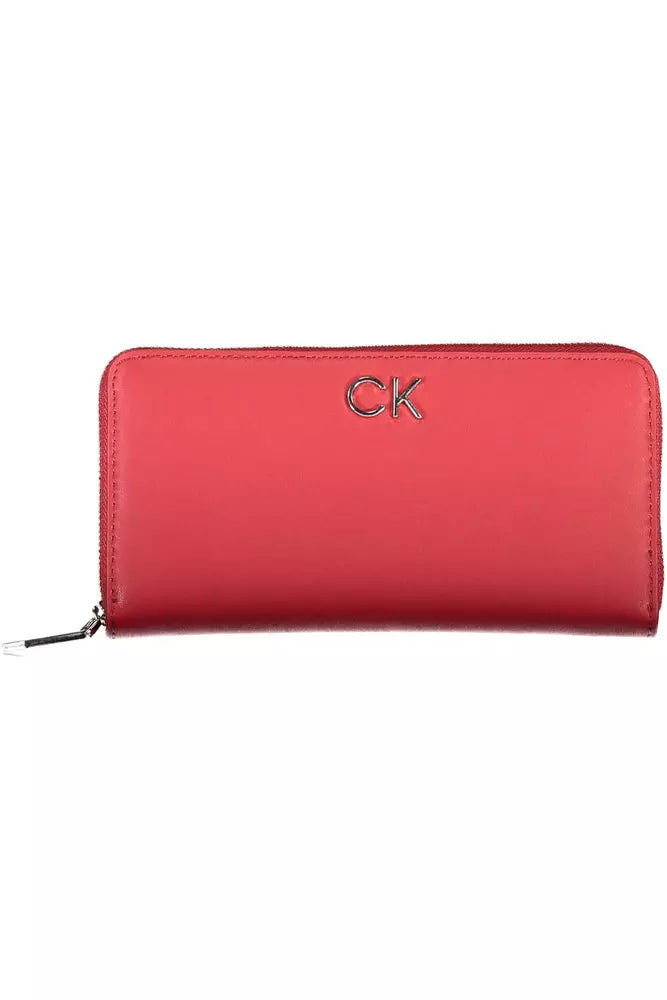 Red Polyethylene Women Wallet - GLAMHUB BOUTIQUE 